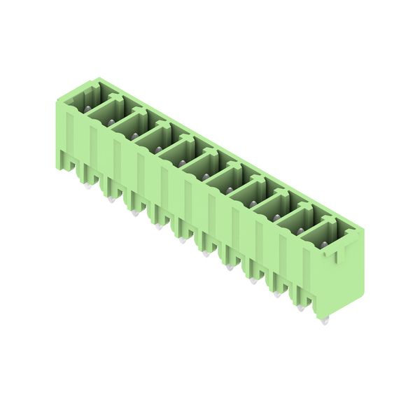 PCB plug-in connector, male header, closed side, THT solder connection, 3.81 mm, Number of poles: 11, 180°, Solder pin length (l): 3.2 mm, tinned, Pale green, Box image 4