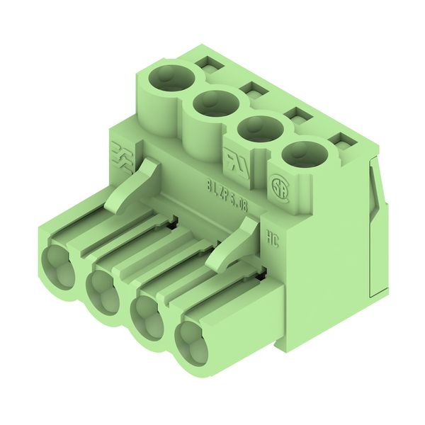 PCB plug-in connector, female plug, 5.08 mm, Number of poles: 4, 180°, Clamping yoke connection, Clamping range, max. : 4 mm², Box image 4