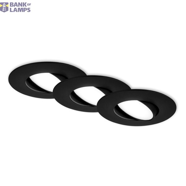 LED recessed spots, set of 3, IP65, black, 3xLED-platine/4,9W image 1