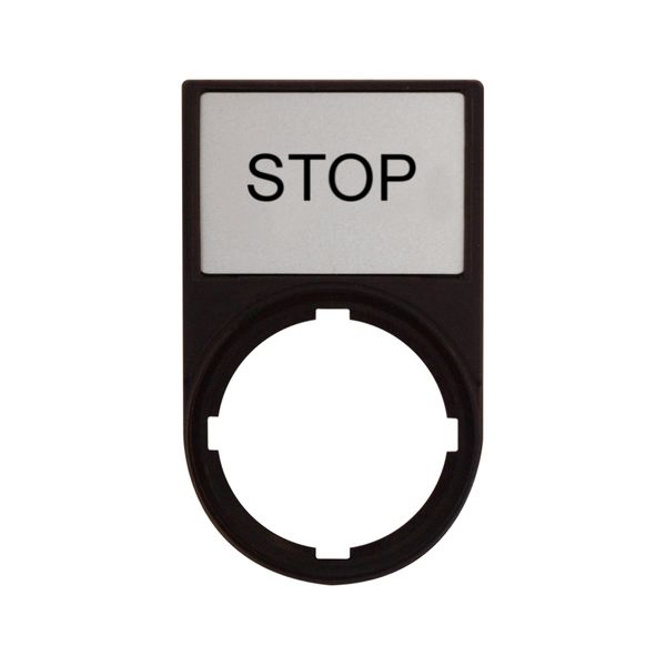 Label Plate with Label : STOP image 1