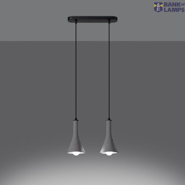HANGING LAMP REA 2 CONCRETE E14 2X12W IP20 image 6