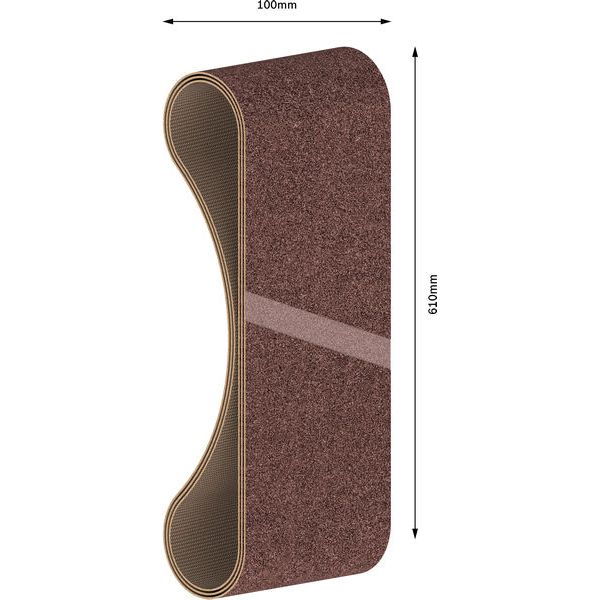 3-piece X440 sanding belt set 100 x 610 mm, 120 image 2