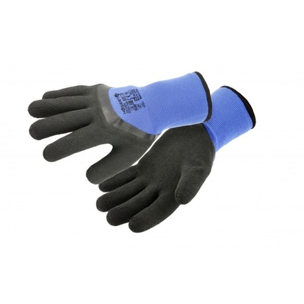 ZICHER protective gloves latex coated insulated blue 9 image 1