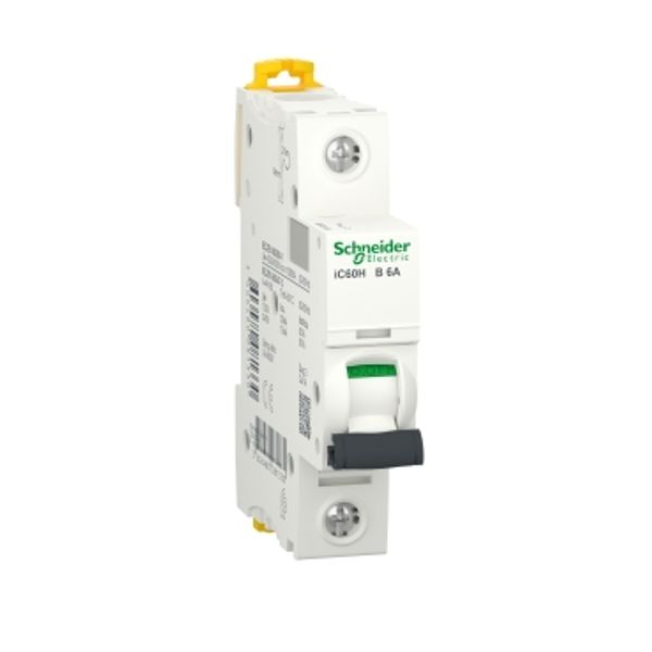 Miniature circuit-breaker, Acti9 iC60H, 1P, 6 A, B curve, 10000 A (IEC 60898-1), 15 kA (IEC 60947-2) image 2