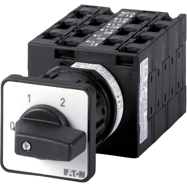 T3-6-8370/EZ Changeoverswitches, T3, 32 A, centre mounting, 6 contact unit(s), Contacts: 12, 90 °, maintained, Without 0 (Off) position, 1-2, Design number 8370 image 2
