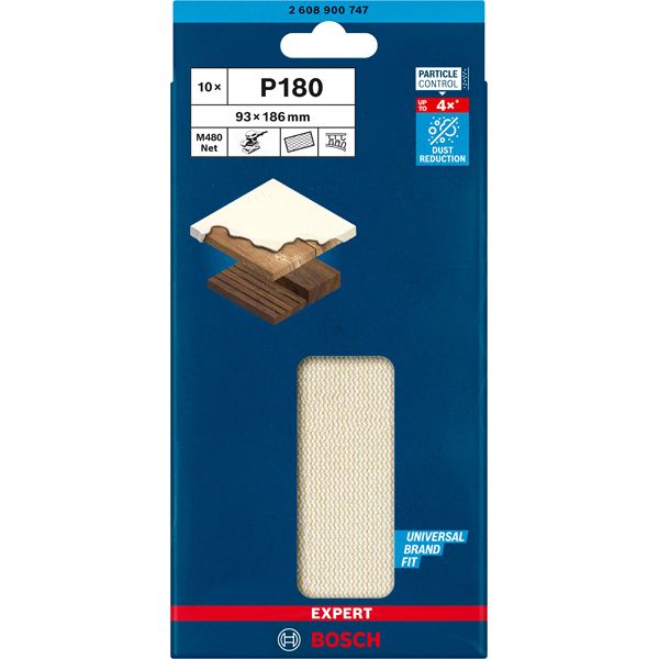 EXPERT M48 Sanding Net for Orbital Sanders 93 x 186 mm, G 18, 1-pc image 1