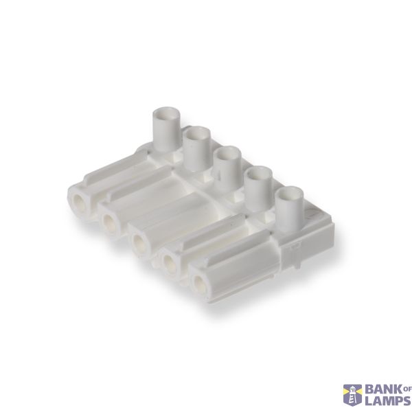 PCB coupler 3p plug, horiz., 1-latch, wht image 1