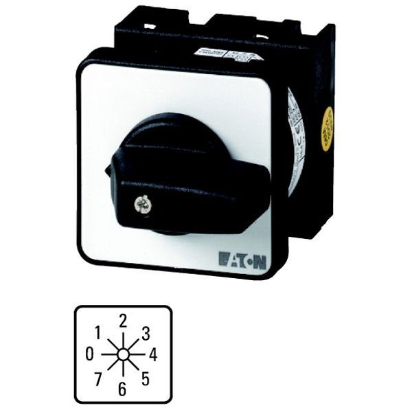 T0-4-8245/EZ Step switches, T0, 20 A, centre mounting, 4 contact unit(s), Contacts: 7, 45 °, maintained, With 0 (Off) position, 0-7, Design number 8245 image 1