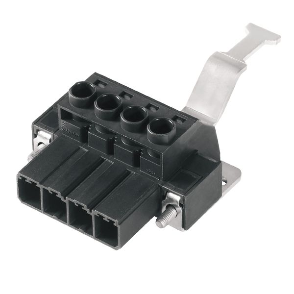 PCB plug-in connector, male plug, 7.62 mm, Number of poles: 4, 180°, Clamping yoke connection, Clamping range, max. : 6 mm², Box image 1