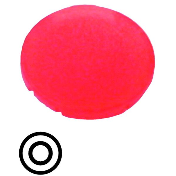 M22-XDL-R-X0 Button lens, flat red image 1