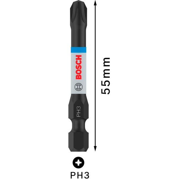 PRO Phillips Impact Bit, PH3, 55 mm, 2 pcs image 2