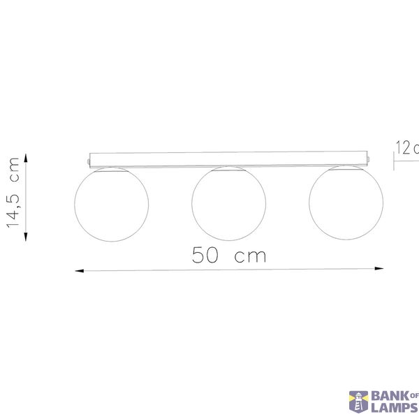 CEILING LAMP YOLI 3 BLACK G9 3X12 IP20 image 2