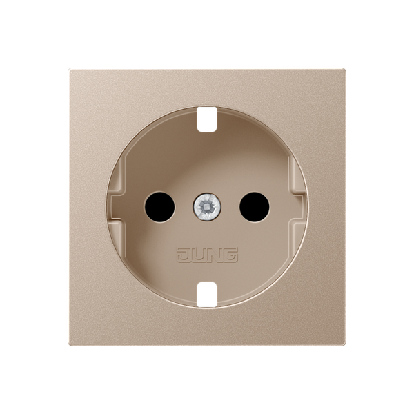 Cover for SCHUKO® sockets, integrated increased contact protection, SAFETY+, Series A, champagne image 1