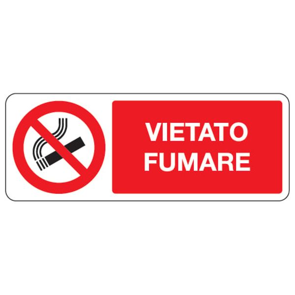 Prohibition sign - Al - 330x125 mm image 1