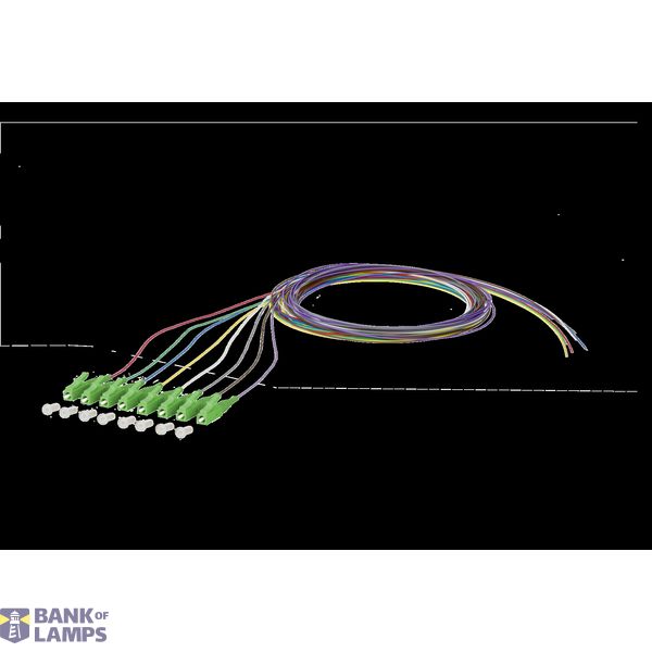 OpDAT pigtail LC APC, OS2, 8 colors image 1