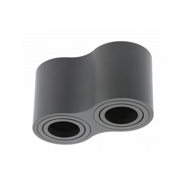 Ceiling luminaire AVEIRO DUO BIS, GU10, IP20, max. 2*20 W, double, round, black image 1