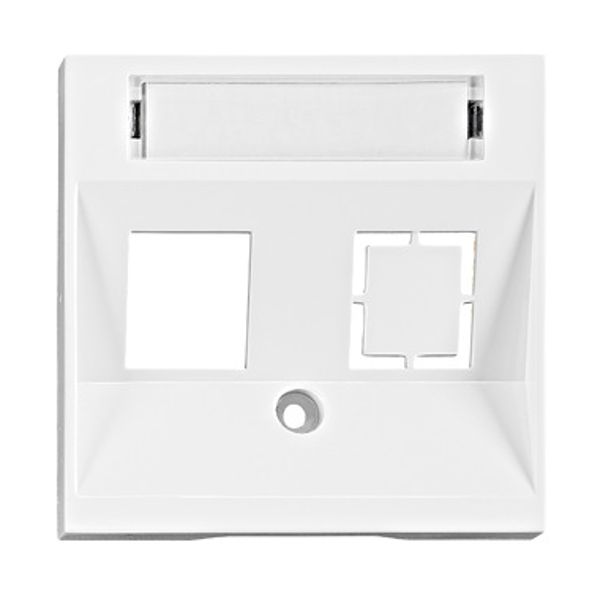 Cover for 1*RJ45 Toolless Line jack, white image 1