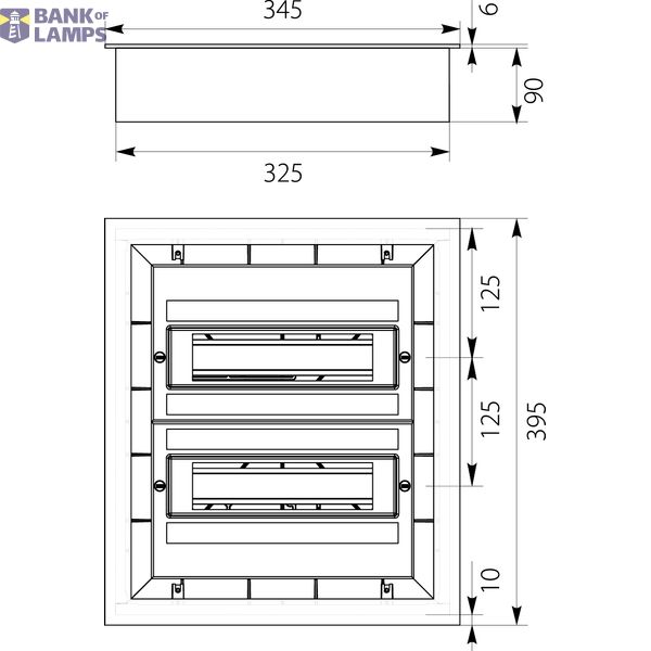 Flush-mounted distribution board DARP 24S "Quiteline" 2x12 image 2