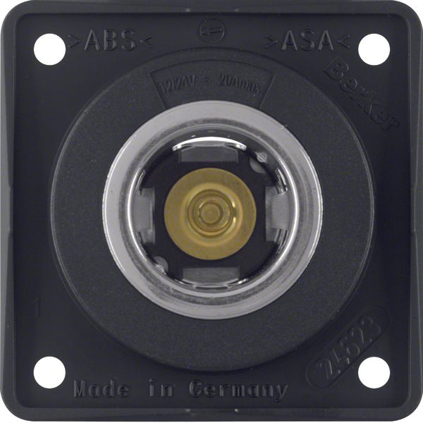 Integro Insert- Power Socket Outlet 12V Black Matt image 1