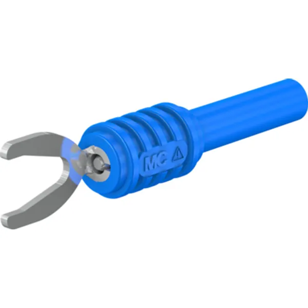 Adapter, cable lug 8.2 mm to 4 mm socket, blue, CAT II, 66.9126-23 image 1