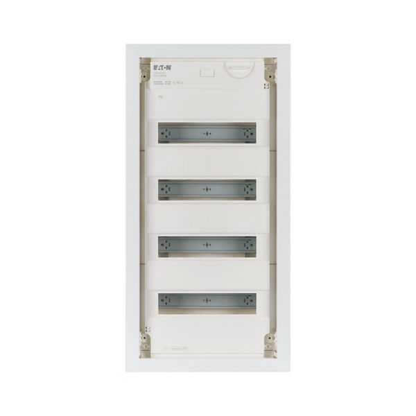 KLV-48HWP-SF Hollow wall compact distribution board, 4-rows, super-slim sheet steel door image 7