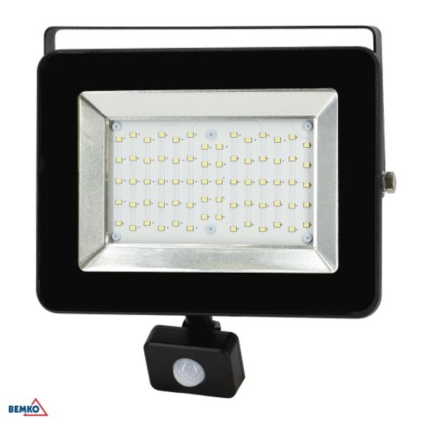 LED FLOODLIGHT SMD LOFOT 50W 4000K 4200LM IP65 PIR BLACK image 1