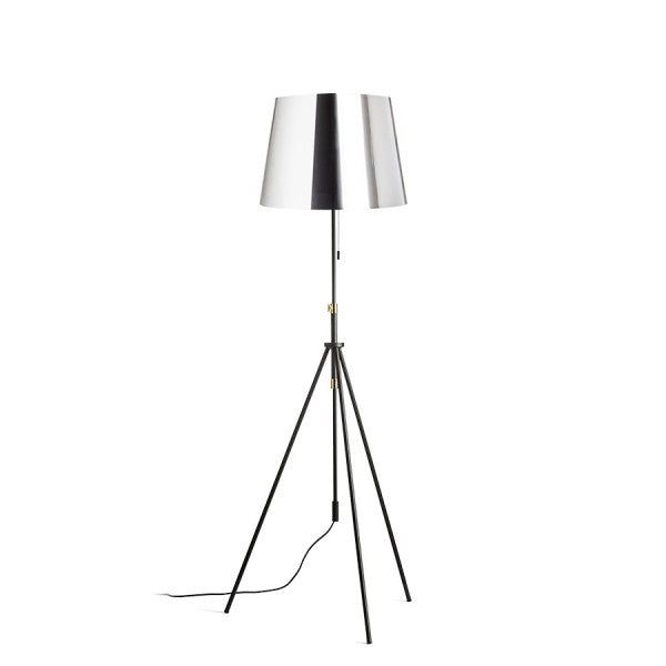 LUTON/ILUSION floor chrome foil/black/metal 230V LED E27 15W image 1