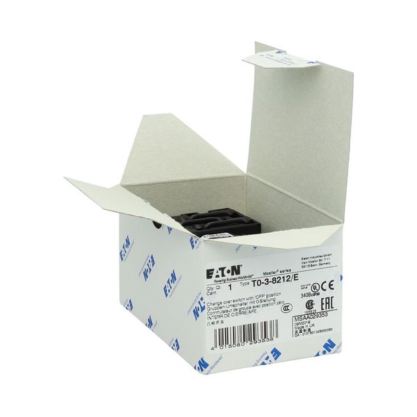 T0-3-8212/E Changeoverswitches, T0, 20 A, flush mounting, 3 contact unit(s), Contacts: 6, 60 °, maintained, With 0 (Off) position, 1-0-2, Design number 8212 image 22