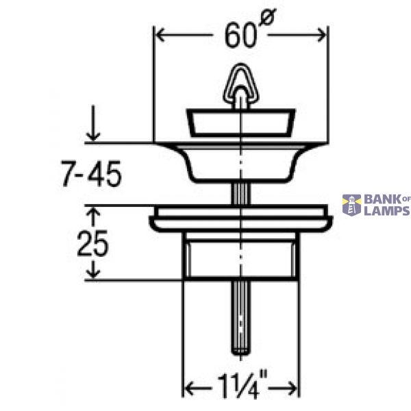 UNI-valve 11/4"x55, chrome image 2