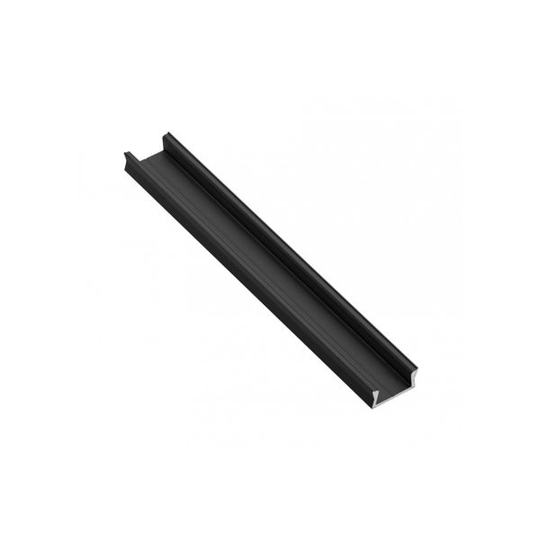 Profile GLAX MINI for LED strip, surface-mounted, 2 m, black image 1