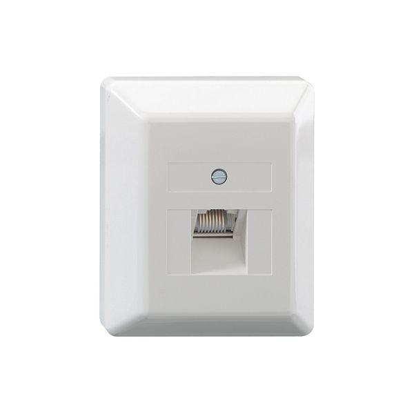 1-way UAE socket, surface-mounted, pure white (similar to RAL 9010) image 1