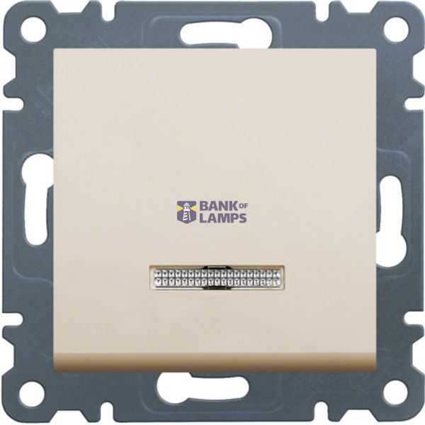 Illuminated One-Button Switch, Cream, Lumina-2 WL0211 Hager image 1