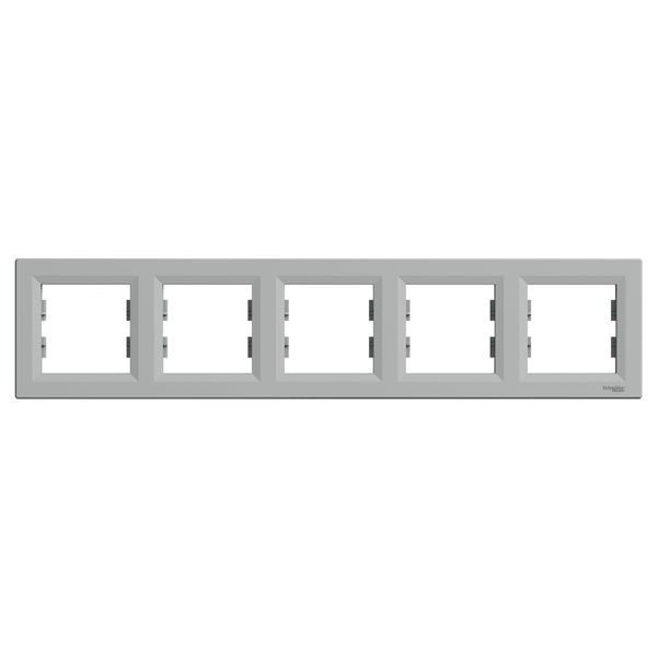 Asfora-horizontal 5-gang frame-alu image 1