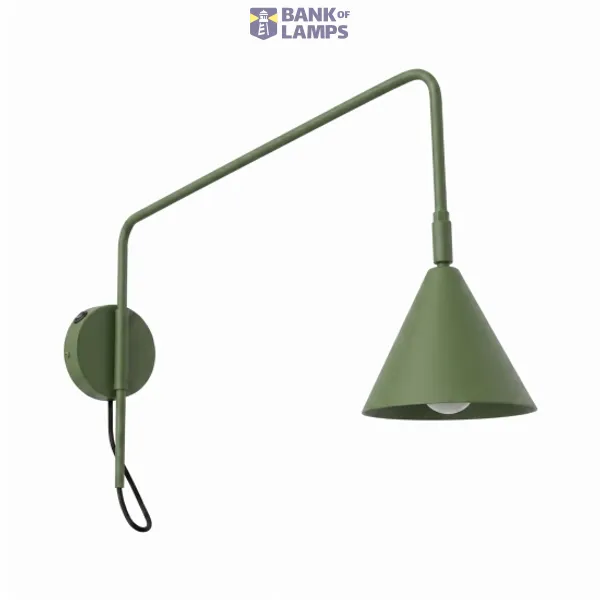 Wall lamp NOX 1 olive green with a switch image 1