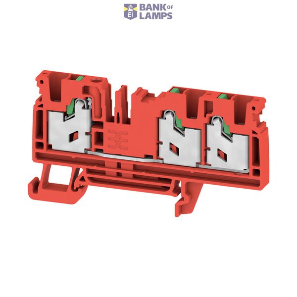 Feed-through terminal block, SNAP IN, red, 4 mm², 32 A, 1000 V, Number image 1