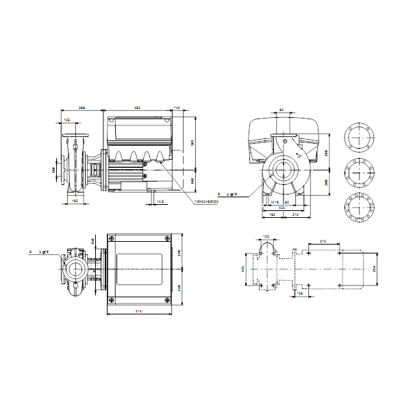 Norm block pump NBE80-250/270 A-F2-A-BAQE 11kW 400V 4P image 4