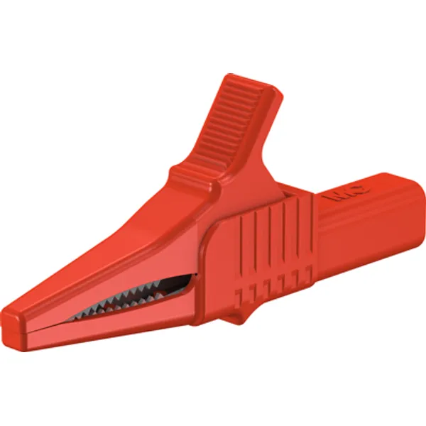 Alligator clip, red, max. 20 mm, L 82.2 mm, CAT II, socket 4 mm, 66.9755-22 image 1