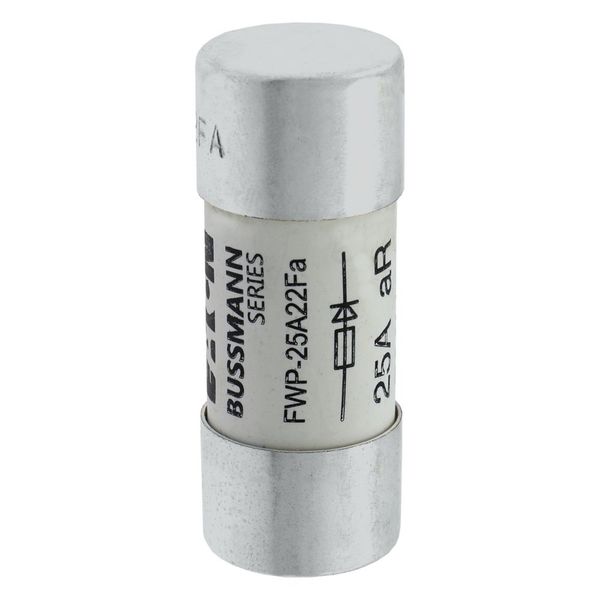 Fuse-link, high speed, 25 A, AC 700 V, 22 x 58 mm, aR, UL image 25