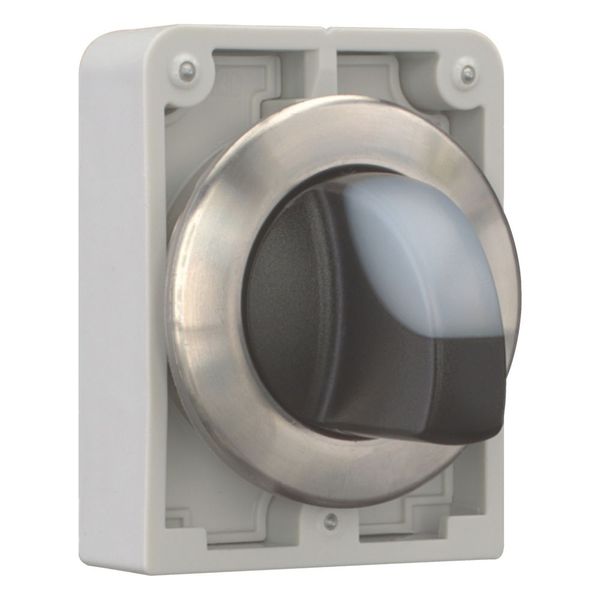 M30I-FWLK3-W Illuminated selector switch actuator, RMQ-Titan, with thumb-grip, momentary, 3 positions, White, Front ring stainless steel image 6
