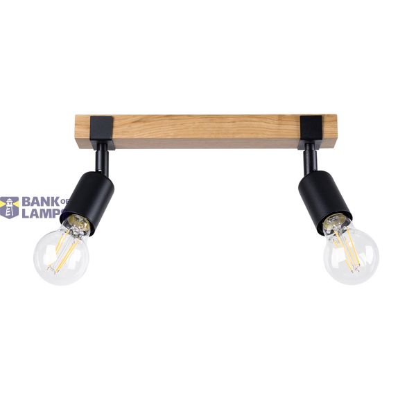 CEILING LAMP ZUCA 2 BLACK E27 2X15W IP20 image 3