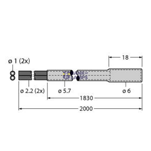 Plastic Fiber Bifurcated Fiber   PBE46UTMNL image 1