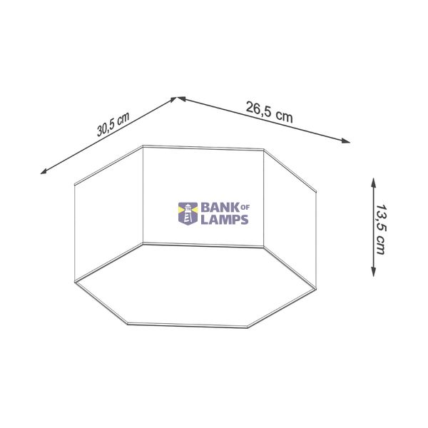 CEILING LAMP SUNDE 13 WHITE E27 2X60W IP20 image 5