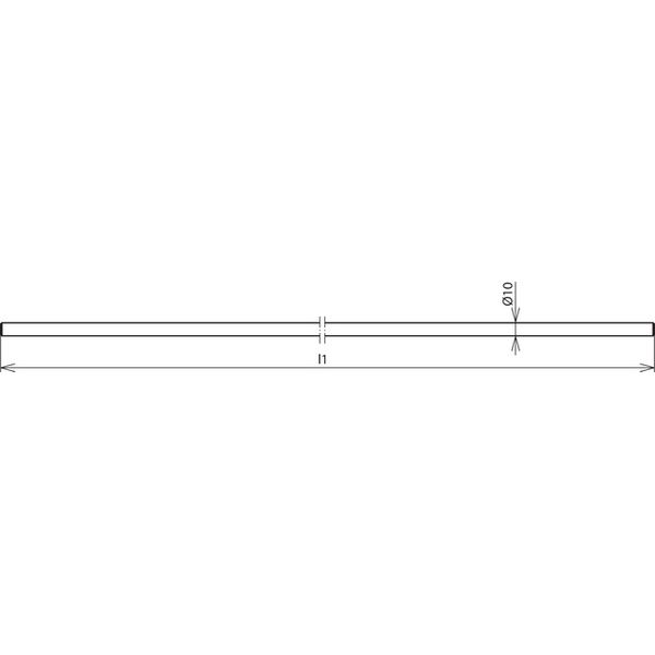 Terminal lug Rd 10mm StSt (316/Ti/L) L 3000mm image 2