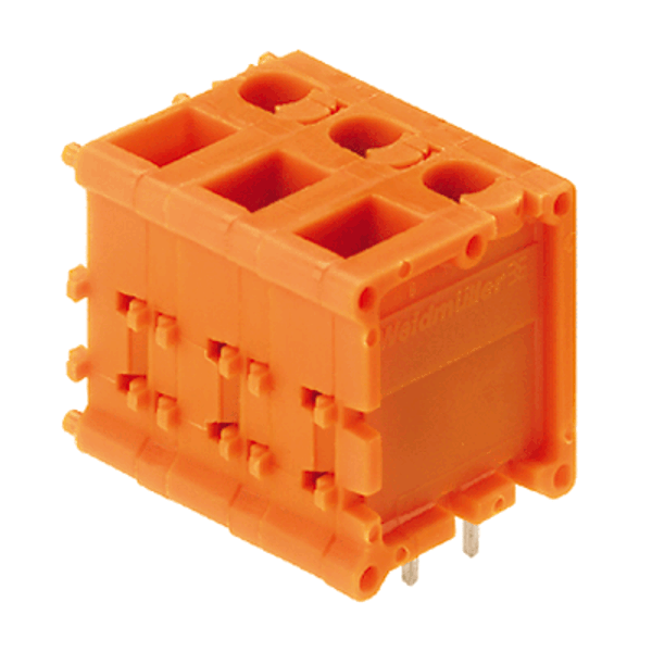Printed circuit board terminals, 7.62 mm, Number of poles: 11, 180°, Solder pin length (l): 4.5 mm, tinned, orange, TOP connection, Clamping range, max. : 2.5 mm², Box image 4