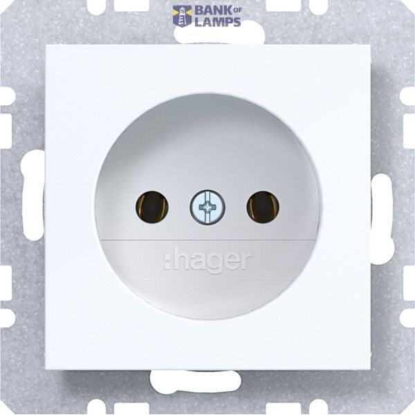 Wall socket without earth connection, A.x/C.x, light white glossy image 1