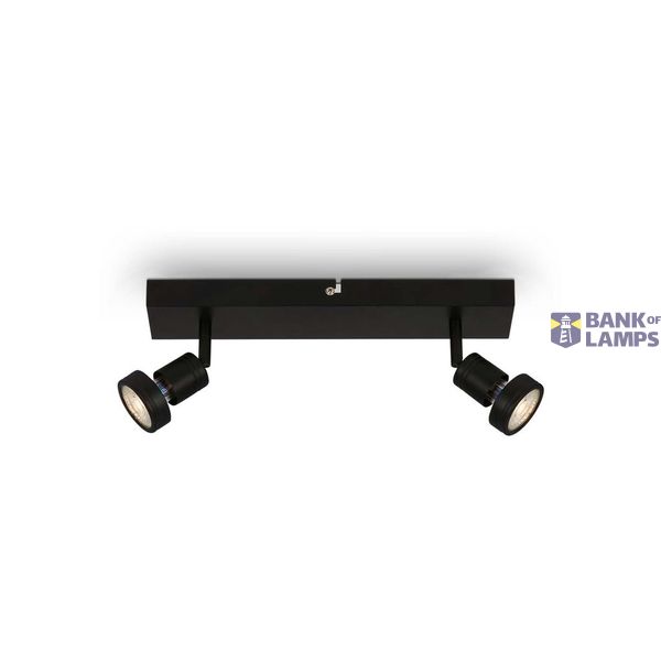LED Spotleuchte, schwarz, 2xLED/GU10/4,9W image 1