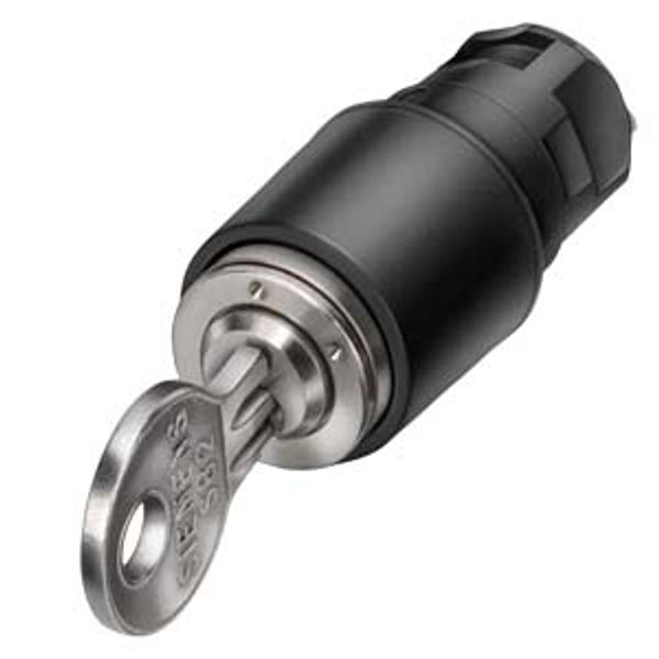 Key-operated switch Siemens, C, 16 mm, round plastic image 1