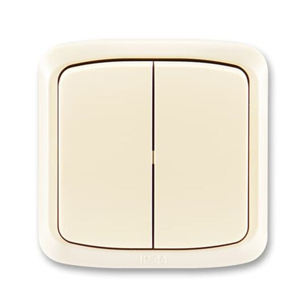 3558A-52940 C Double alternating switch, with cover and frame, 6+6 shifting, IP44 image 1