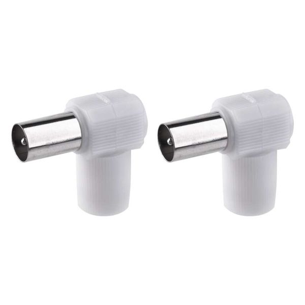 IEC Aerial Connector male, screw type, angle image 1