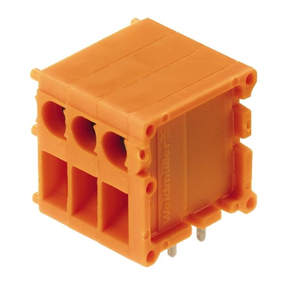 Printed circuit board terminals, 5.08 mm, Number of poles: 4, 90°, Solder pin length (l): 3.5 mm, tinned, orange, TOP connection, Clamping range, max. : 2.5 mm², Box image 2